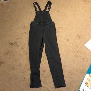 Black Denim Overalls